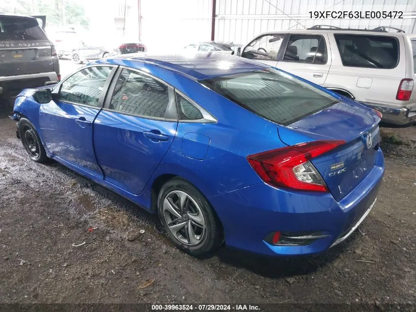 19XFC2F63LE005472 2020 Honda Civic Lx