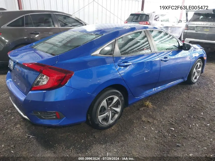 19XFC2F63LE005472 2020 Honda Civic Lx