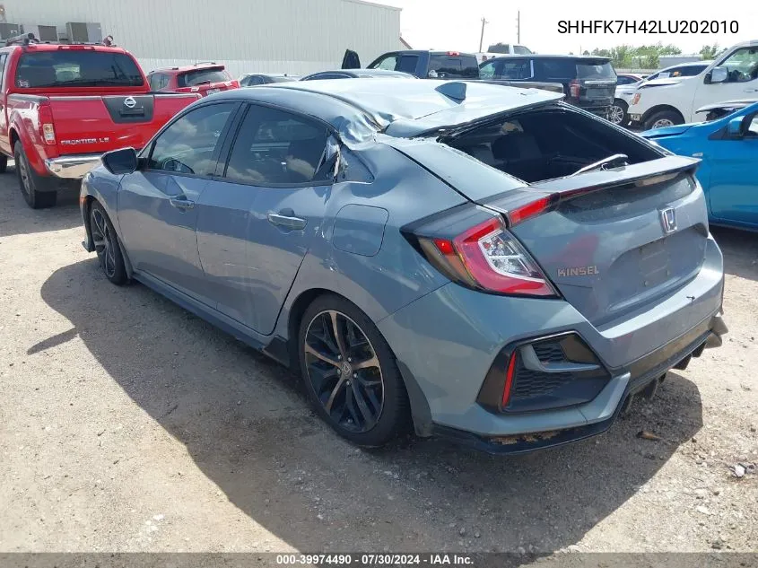 SHHFK7H42LU202010 2020 Honda Civic Sport