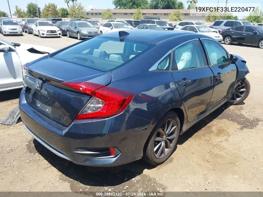 2020 Honda Civic Ex VIN: 19XFC1F33LE220477 Lot: 39982332