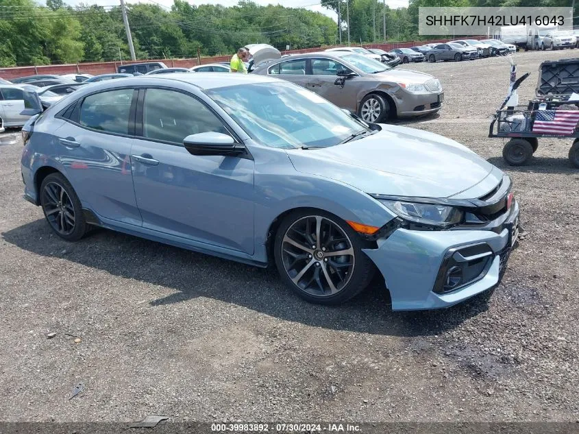 2020 Honda Civic Sport VIN: SHHFK7H42LU416043 Lot: 39983892