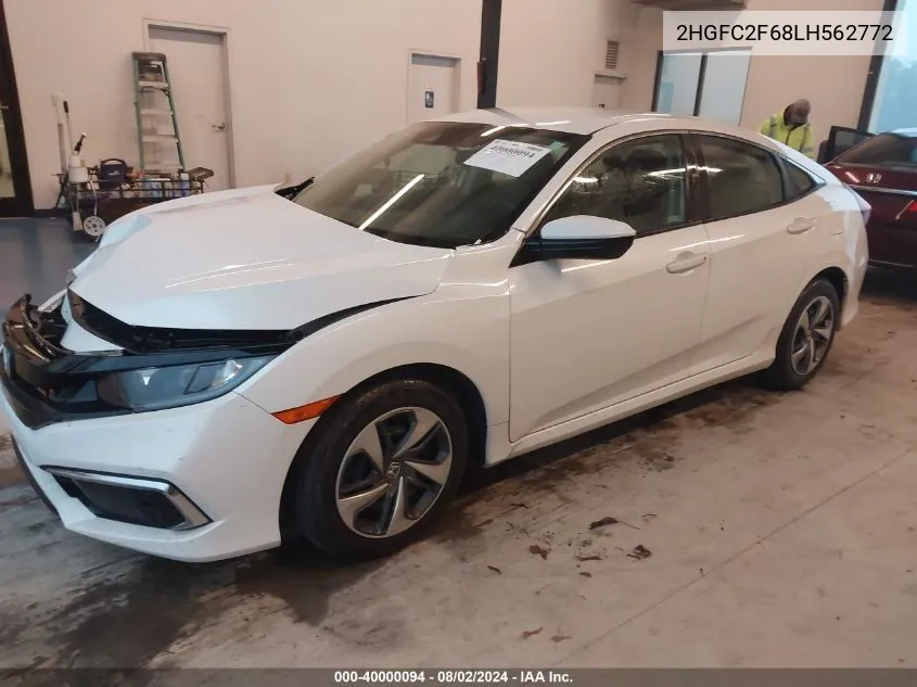 2020 Honda Civic Lx VIN: 2HGFC2F68LH562772 Lot: 40000094