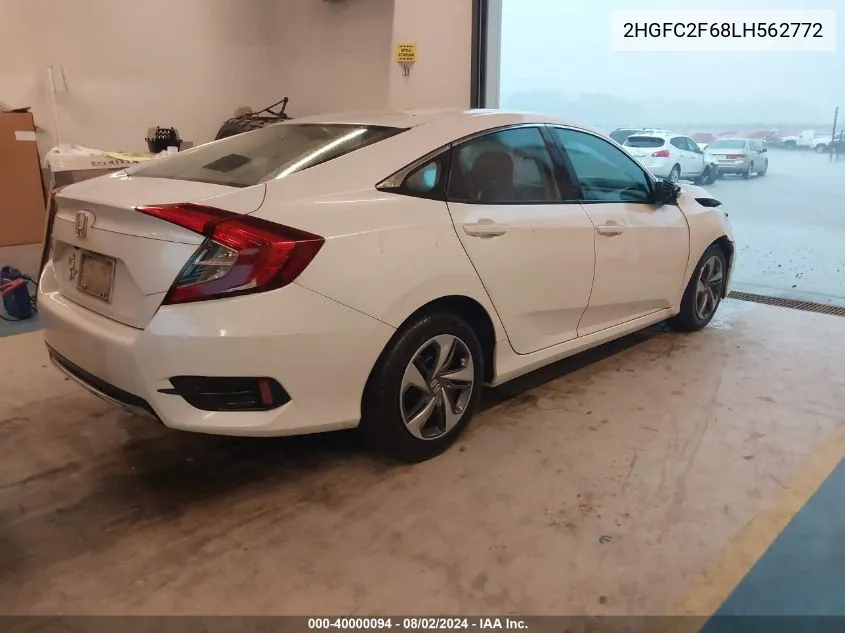 2020 Honda Civic Lx VIN: 2HGFC2F68LH562772 Lot: 40000094