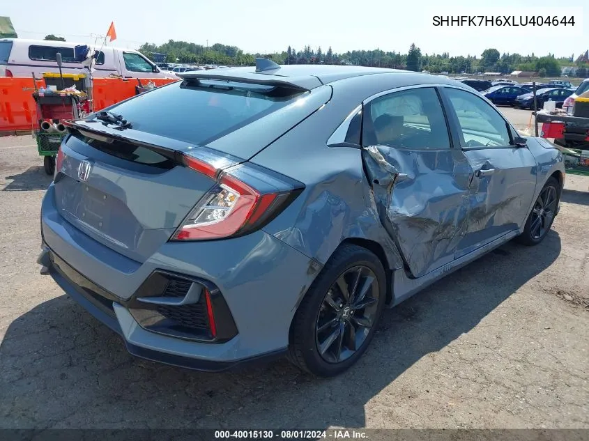 2020 Honda Civic Ex VIN: SHHFK7H6XLU404644 Lot: 40015130