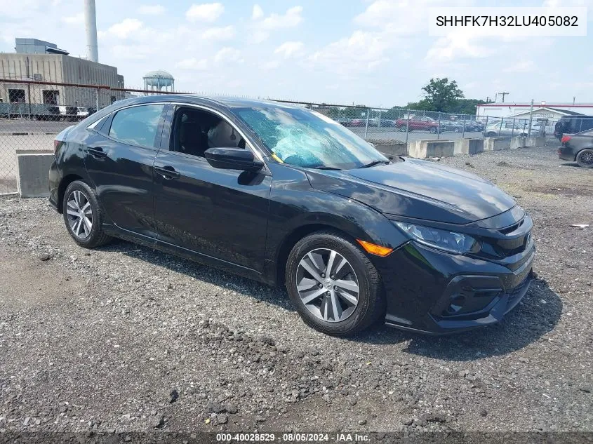 2020 Honda Civic Lx VIN: SHHFK7H32LU405082 Lot: 40028529