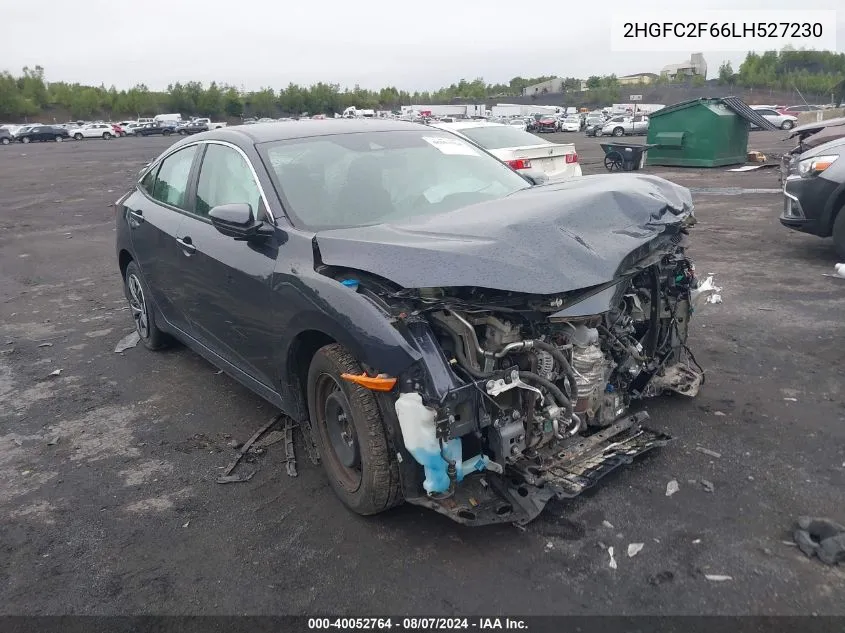 2020 Honda Civic Lx VIN: 2HGFC2F66LH527230 Lot: 40052764