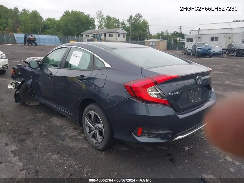 2020 Honda Civic Lx VIN: 2HGFC2F66LH527230 Lot: 40052764