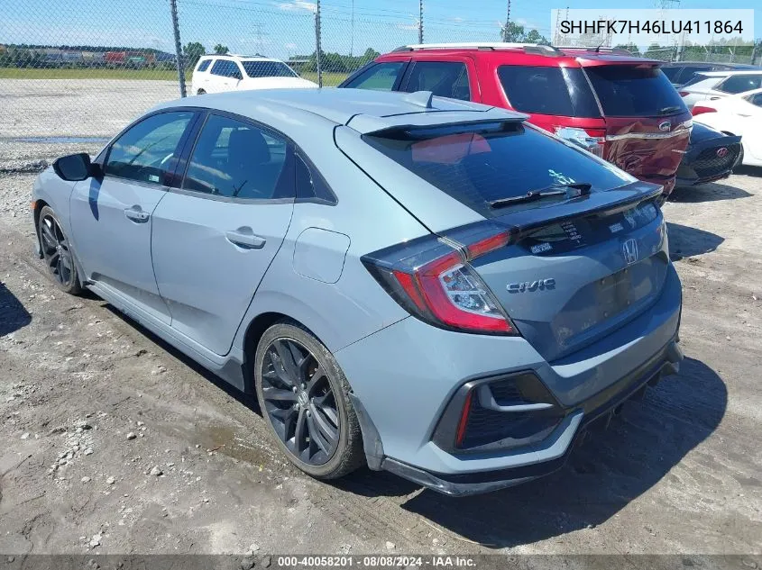 SHHFK7H46LU411864 2020 Honda Civic Sport