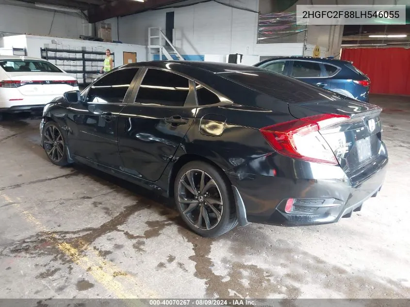 2020 Honda Civic Sport VIN: 2HGFC2F88LH546055 Lot: 40070267