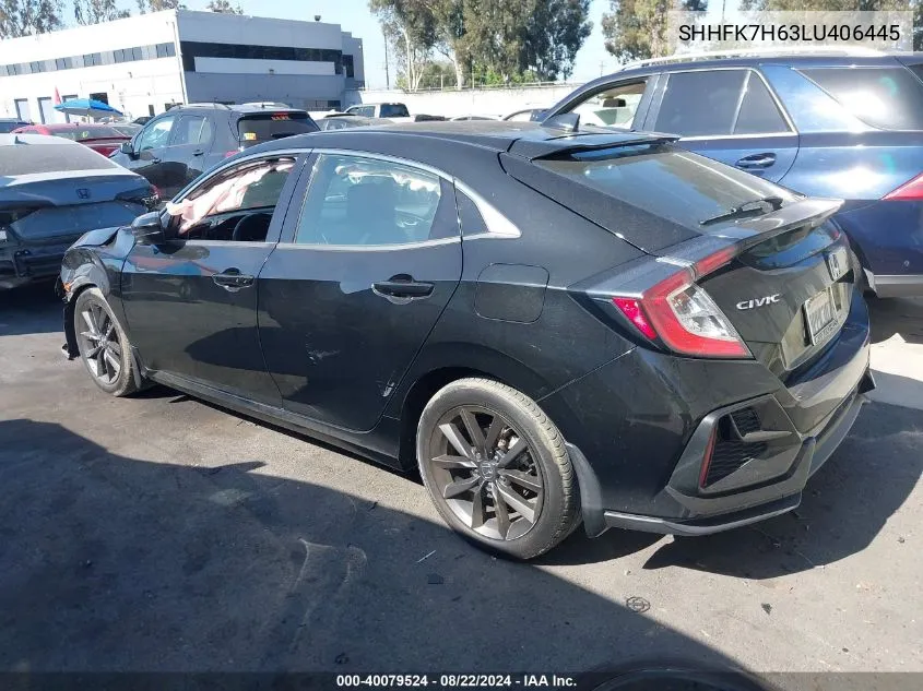 2020 Honda Civic Ex VIN: SHHFK7H63LU406445 Lot: 40079524