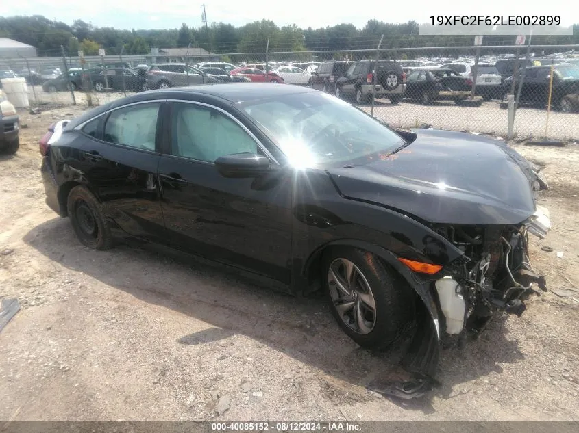 2020 Honda Civic Lx VIN: 19XFC2F62LE002899 Lot: 40085152