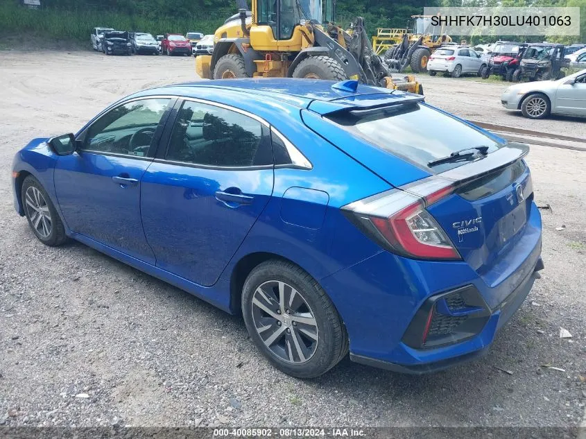 2020 Honda Civic Lx VIN: SHHFK7H30LU401063 Lot: 40085902