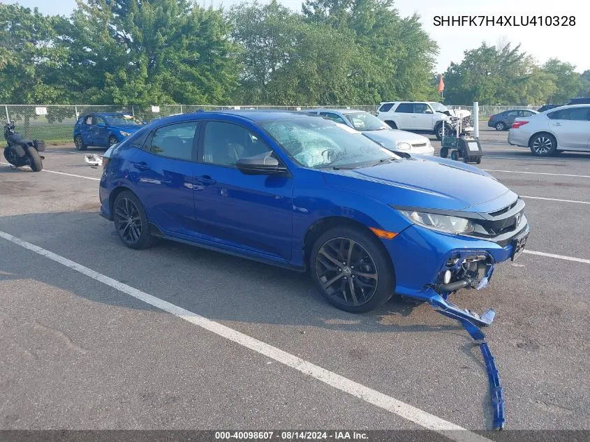 2020 Honda Civic Sport VIN: SHHFK7H4XLU410328 Lot: 40098607