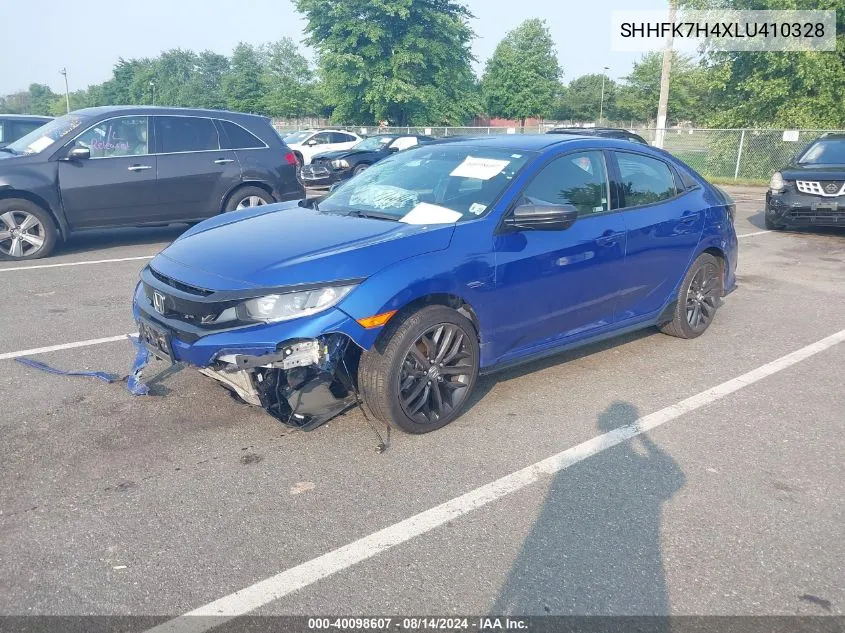 2020 Honda Civic Sport VIN: SHHFK7H4XLU410328 Lot: 40098607