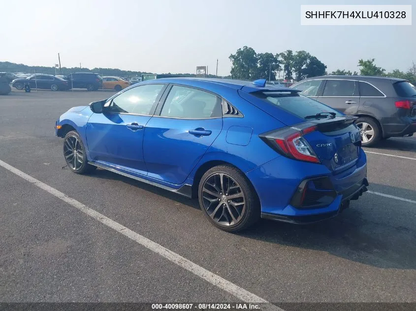 2020 Honda Civic Sport VIN: SHHFK7H4XLU410328 Lot: 40098607