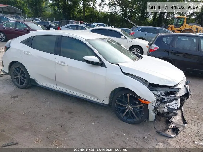 2020 Honda Civic Sport VIN: SHHFK7H44LU219889 Lot: 40101435