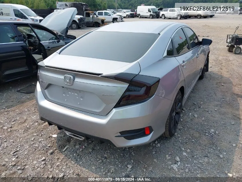 19XFC2F86LE212519 2020 Honda Civic Sport