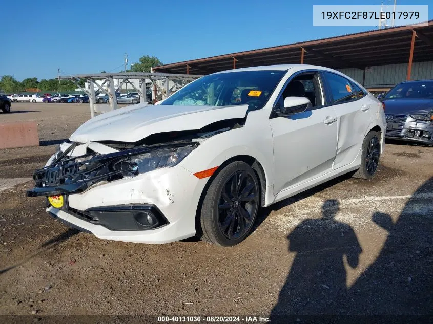 2020 Honda Civic Sport VIN: 19XFC2F87LE017979 Lot: 40131036