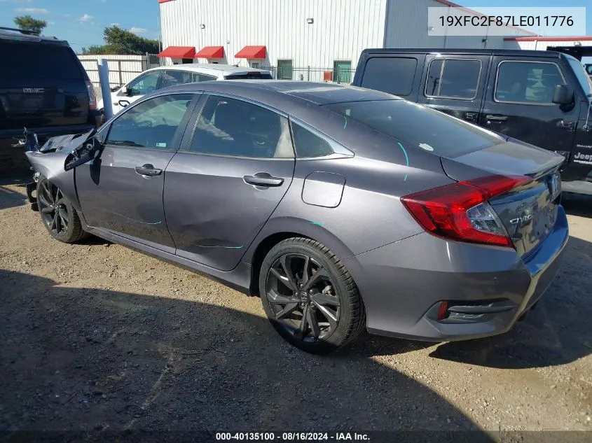 2020 Honda Civic Sport VIN: 19XFC2F87LE011776 Lot: 40135100