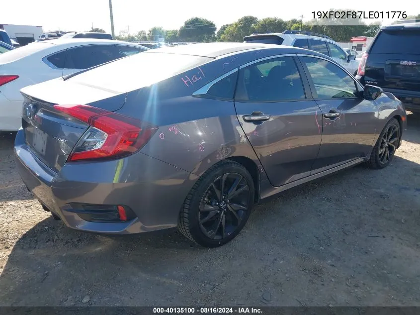 2020 Honda Civic Sport VIN: 19XFC2F87LE011776 Lot: 40135100