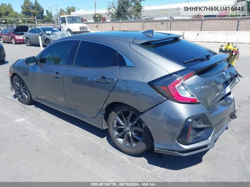 2020 Honda Civic Ex VIN: SHHFK7H69LU416445 Lot: 40136718