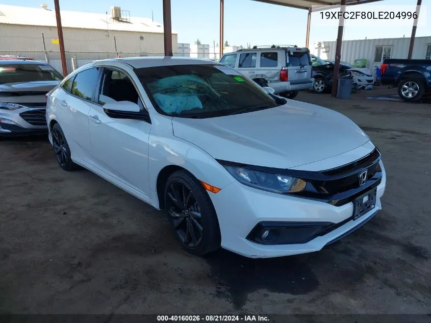 19XFC2F80LE204996 2020 Honda Civic Sport