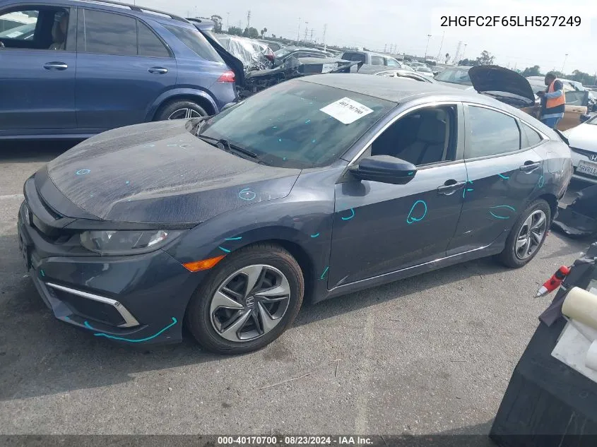 2020 Honda Civic Lx VIN: 2HGFC2F65LH527249 Lot: 40170700