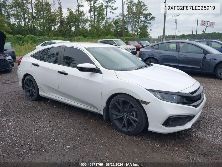 19XFC2F87LE025919 2020 Honda Civic Sport