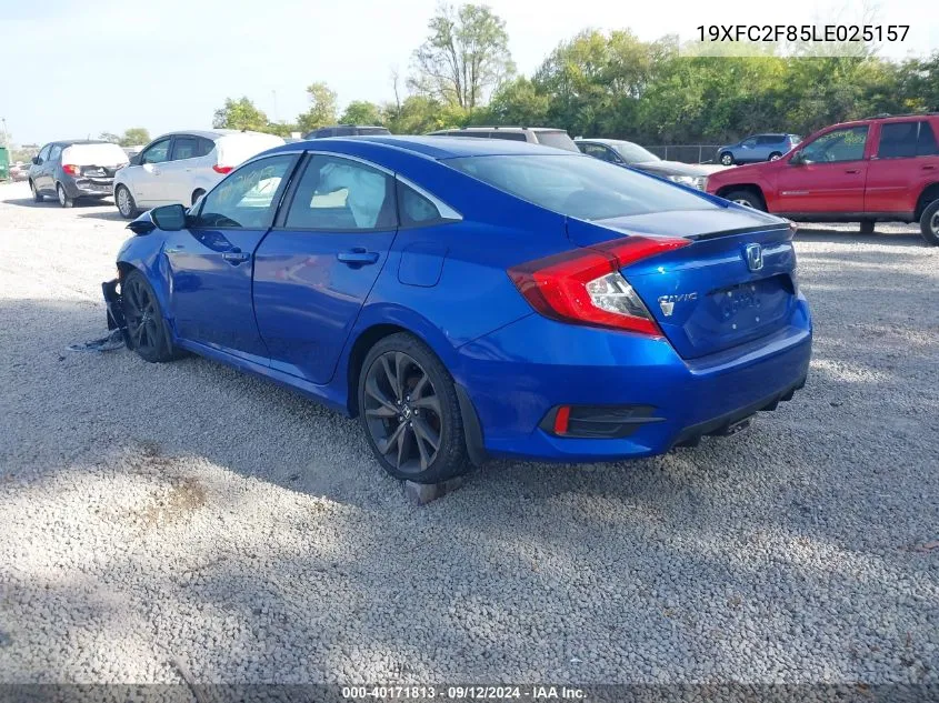 2020 Honda Civic Sport VIN: 19XFC2F85LE025157 Lot: 40171813