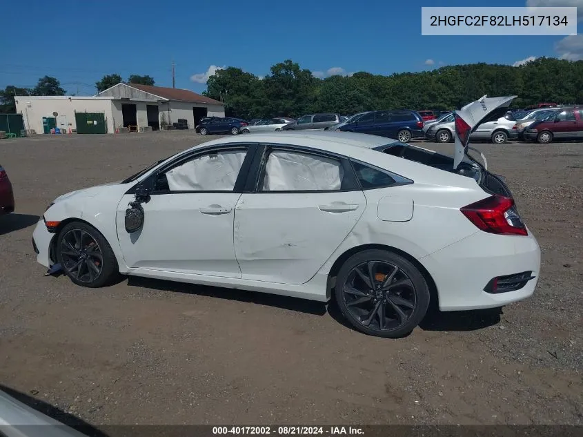 2020 Honda Civic Sport VIN: 2HGFC2F82LH517134 Lot: 40172002