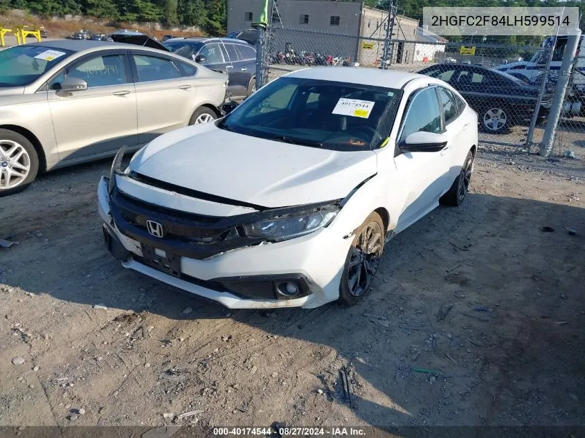 2HGFC2F84LH599514 2020 Honda Civic Sport