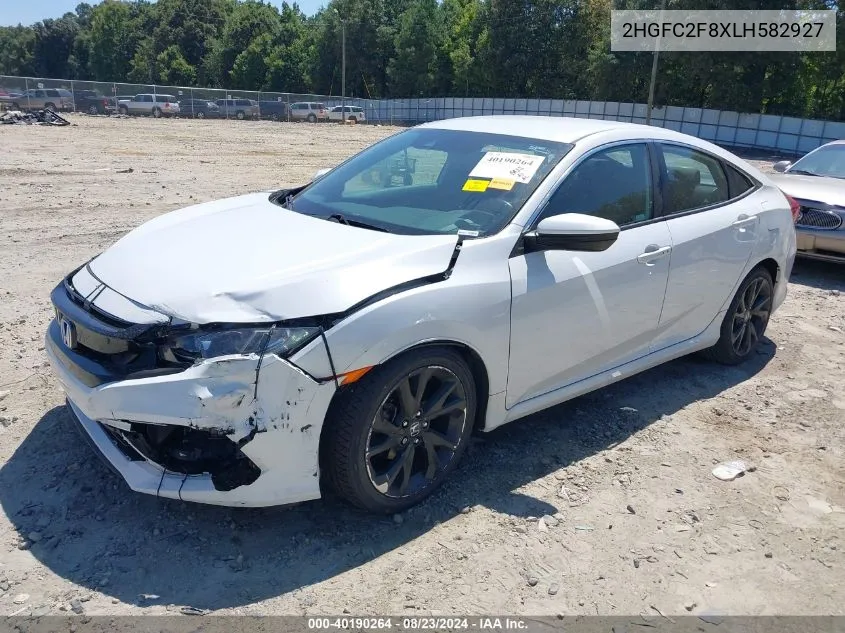 2020 Honda Civic Sport VIN: 2HGFC2F8XLH582927 Lot: 40190264