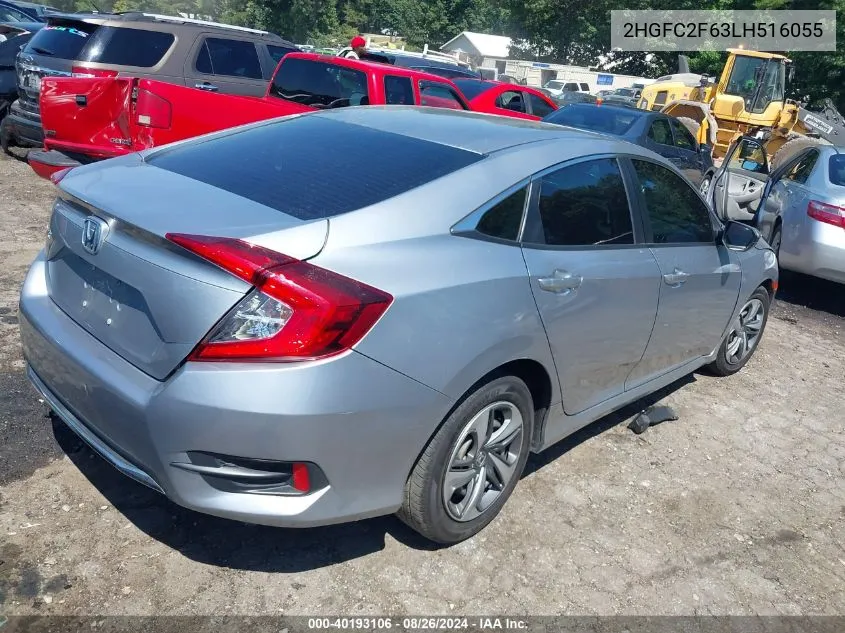 2020 Honda Civic Lx VIN: 2HGFC2F63LH516055 Lot: 40193106