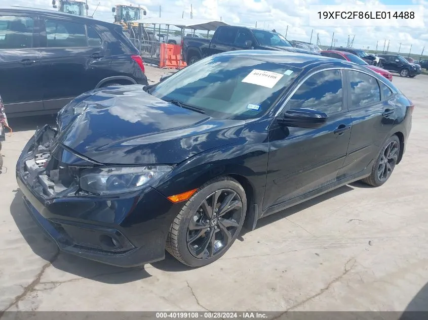 2020 Honda Civic Sport VIN: 19XFC2F86LE014488 Lot: 40199108