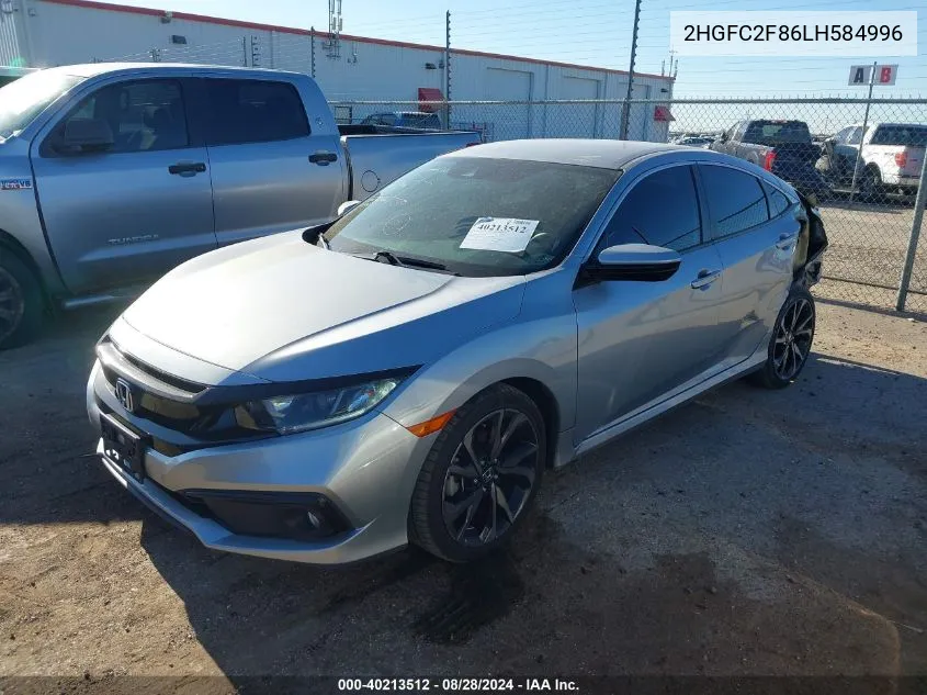 2HGFC2F86LH584996 2020 Honda Civic Sport