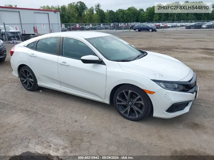 2020 Honda Civic Sport VIN: 2HGFC2F8XLH544890 Lot: 40215942