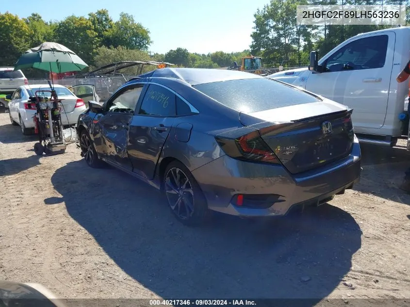 2020 Honda Civic Sport VIN: 2HGFC2F89LH563236 Lot: 40217346