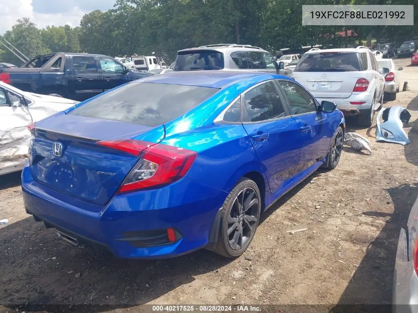 2020 Honda Civic Sport VIN: 19XFC2F88LE021992 Lot: 40217525