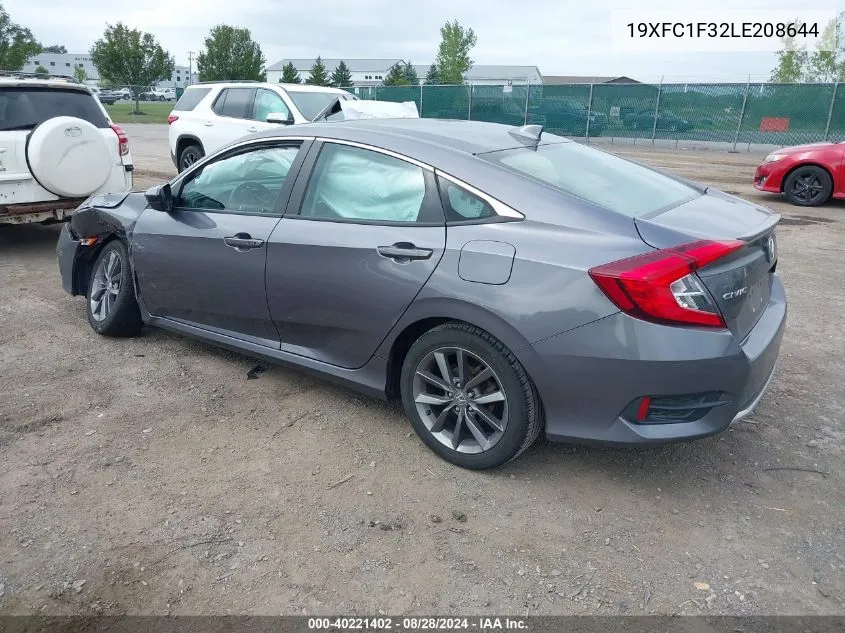 2020 Honda Civic Ex VIN: 19XFC1F32LE208644 Lot: 40221402