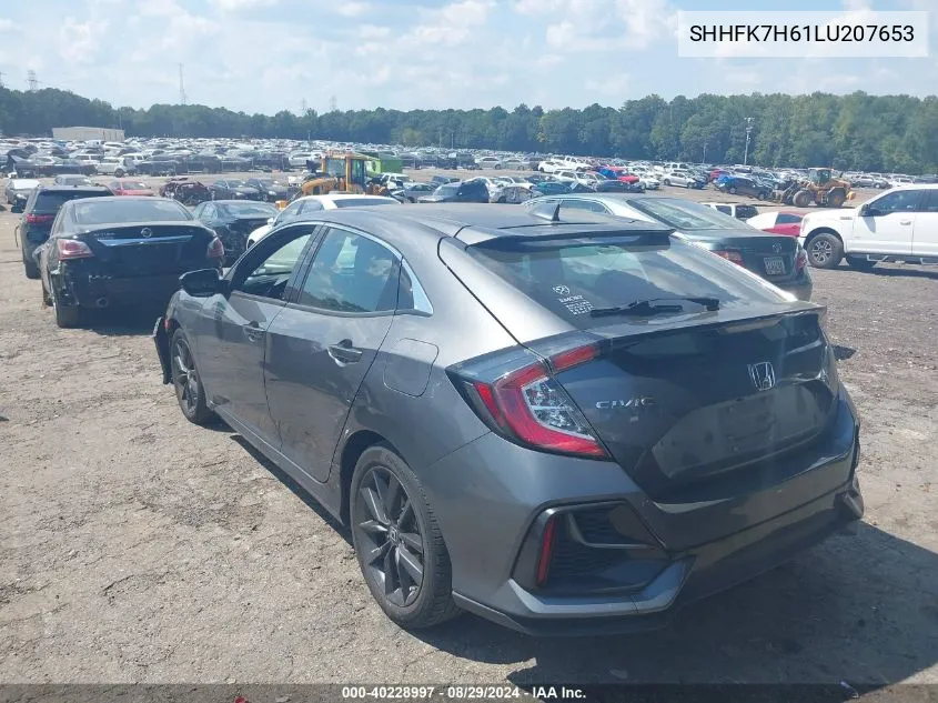 SHHFK7H61LU207653 2020 Honda Civic Ex