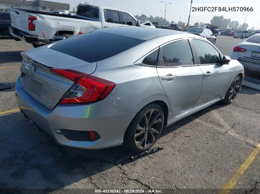 2020 Honda Civic Sport VIN: 2HGFC2F84LH570966 Lot: 40230342