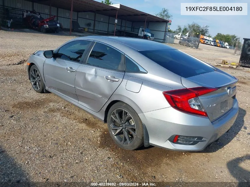 2020 Honda Civic Sport VIN: 19XFC2F85LE004180 Lot: 40239692