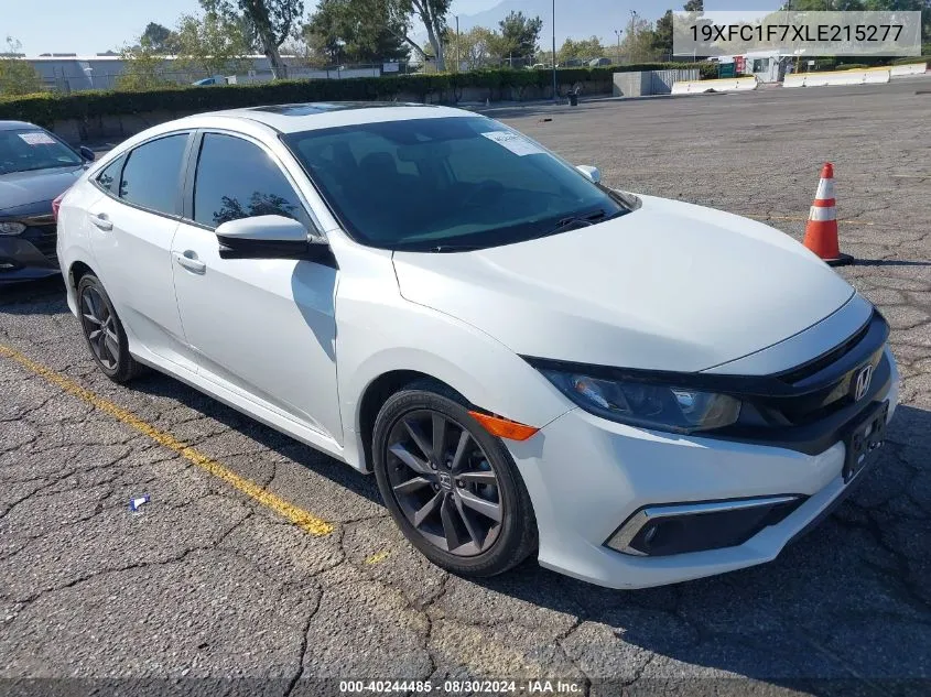 2020 Honda Civic Ex-L VIN: 19XFC1F7XLE215277 Lot: 40244485