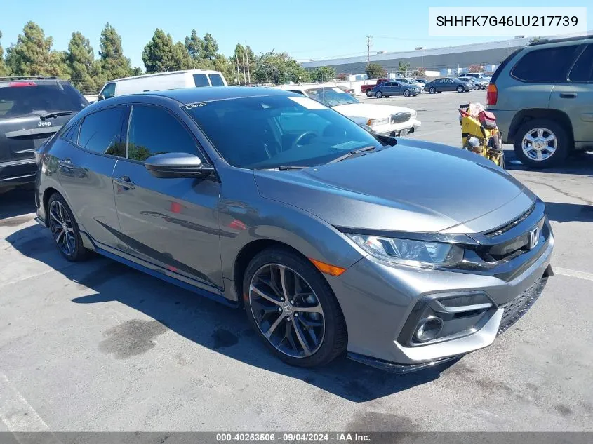 2020 Honda Civic Sport VIN: SHHFK7G46LU217739 Lot: 40253506