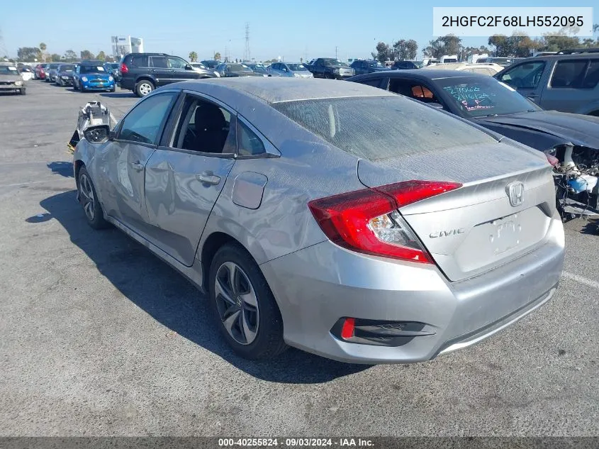 2020 Honda Civic Lx VIN: 2HGFC2F68LH552095 Lot: 40255824