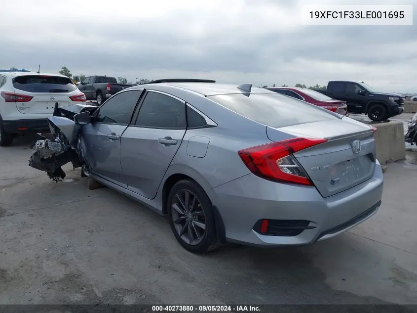 2020 Honda Civic Ex VIN: 19XFC1F33LE001695 Lot: 40273880