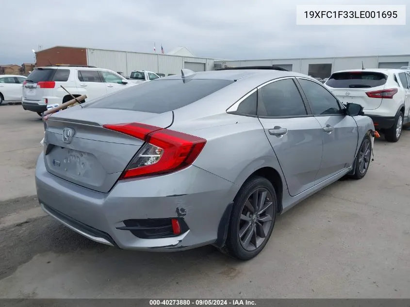 2020 Honda Civic Ex VIN: 19XFC1F33LE001695 Lot: 40273880