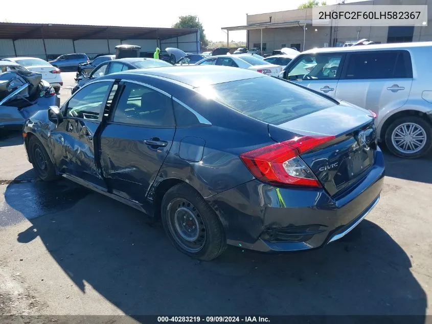 2HGFC2F60LH582367 2020 Honda Civic Lx