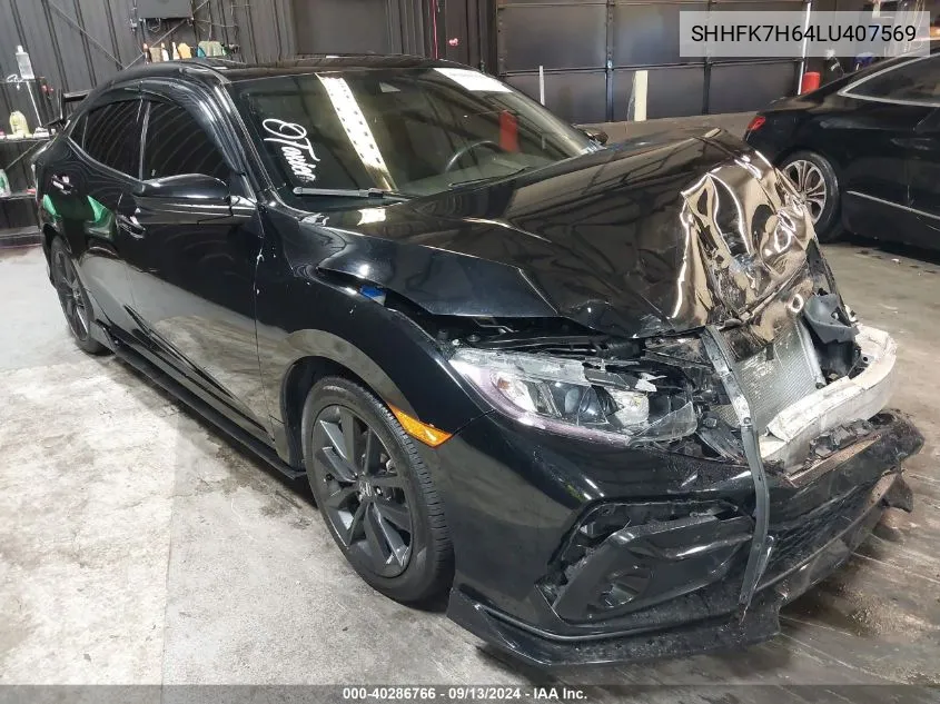 2020 Honda Civic Ex VIN: SHHFK7H64LU407569 Lot: 40286766