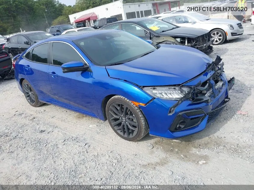 2020 Honda Civic Si Sedan VIN: 2HGFC1E58LH703620 Lot: 40289132